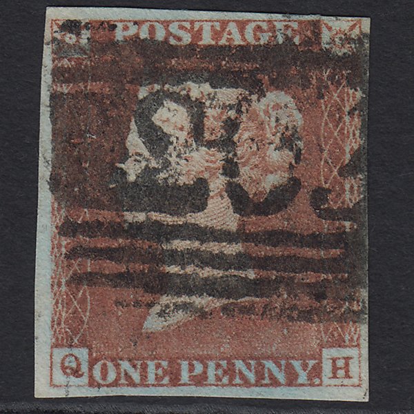 GB QV 1841 1d Red-brown (Plate 69) SG8-B1(1) QH GU Scotland