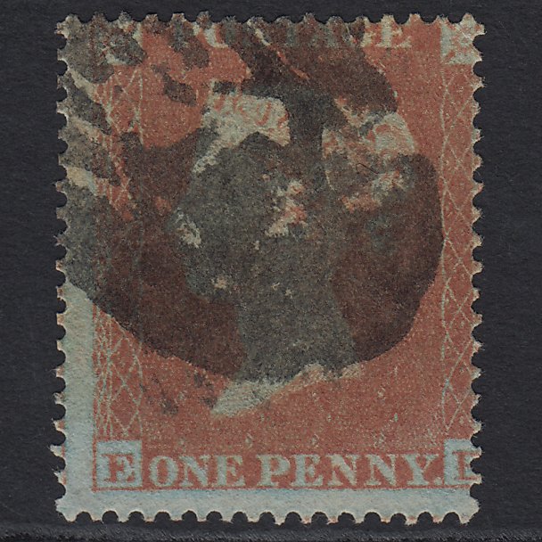 GB QV 1854 1d Red-brown (Plate 166) SG17-C1(1) EH GU Misperf