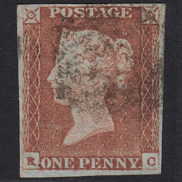 GB QV 1841 1d Red-brown (Plate 79) SG8-B1(1) RC GU 4 Margins