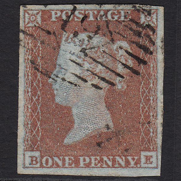 GB QV 1841 1d Red-brown (Plate 98) SG8-B1(1) BE VFU 4M Imperf
