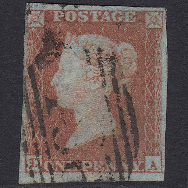 GB QV 1841 1d Red-brown (Plate 112) SG8-B1(1) DA GU 4 Margins