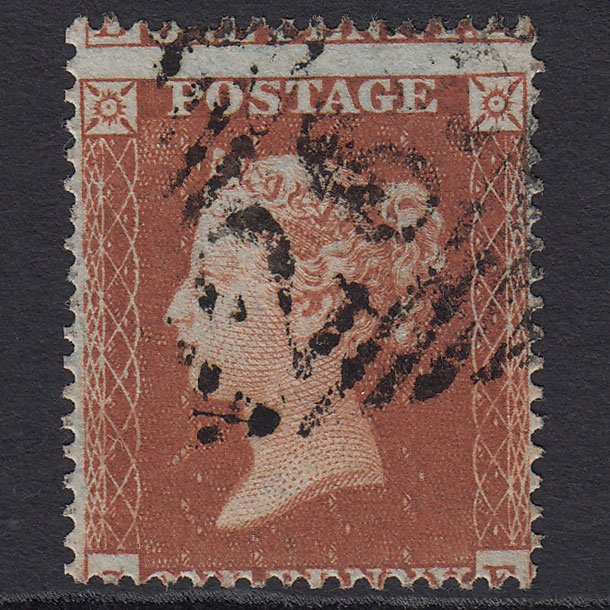 GB QV 1854 1d Red-brown SG17-C1(1) FU Ireland Large Misperf