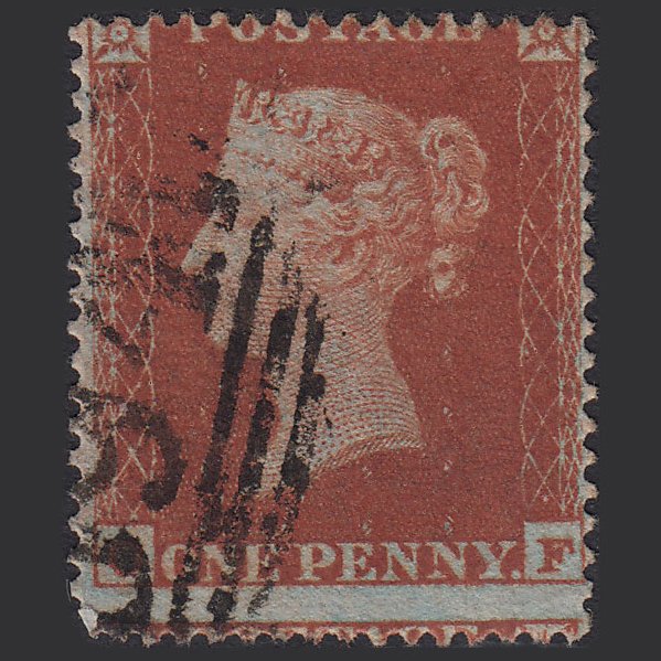 GB QV 1854 1d Brick-red (Plate 194) SG17-C1(3) OF FU Misperf