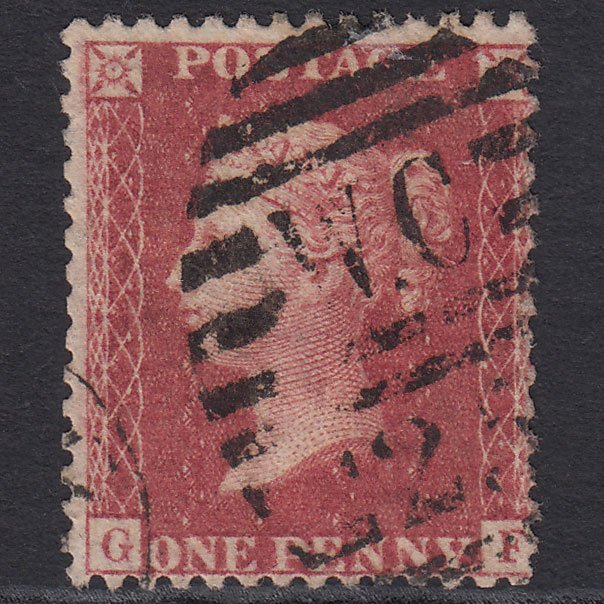 GB QV 1857 1d Rose-red (Plate 47) SG40-C10(1) GF GU London D&S WC25
