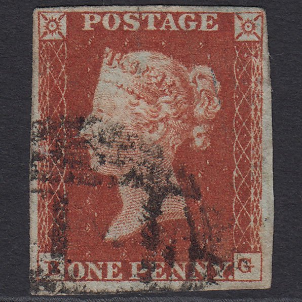 GB QV 1841 1d Red-brown (Plate 51) SG8-B1(1) BG GU 4 Margins