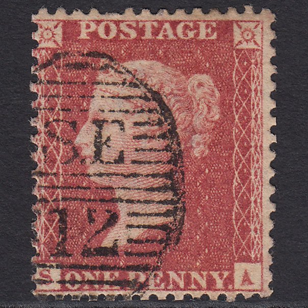 GB QV 1857 1d Rose-red (Plate 43) SG40-C10(1) SA FU London D&S SE12