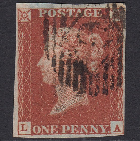GB QV 1841 1d Red-brown (Plate 66) SG8-B1(1) FA FU 4M London IS Cancel