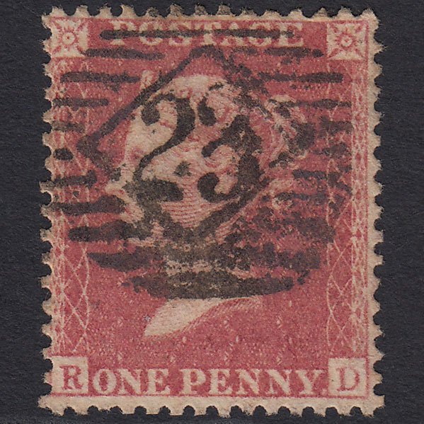 GB QV 1857 1d Rose-red (Plate 47) SG40-C10(1) RD GU London IS 23