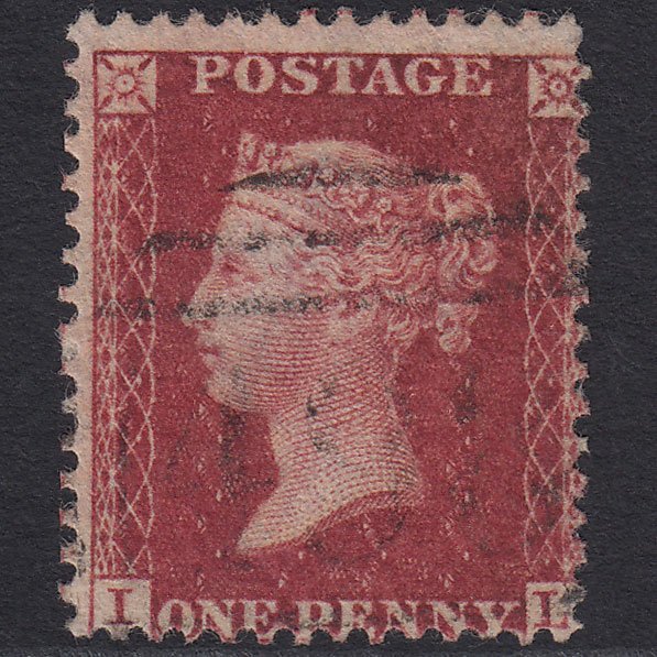 GB QV 1861 1d Rose-red (Plate 51) SG42-C12(3) IL VFU Manchester 498