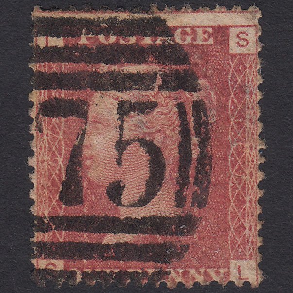 GB QV 1864 1d Lake-red (Plate 167) SG44-G1(2) SL GU Misperf
