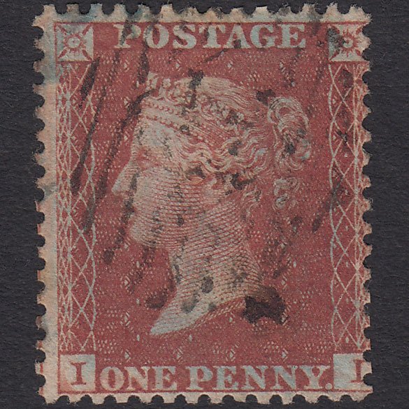 GB QV 1855 1d Red-brown (Plate 15) SG24-C3(1) II FU London IS Cancel