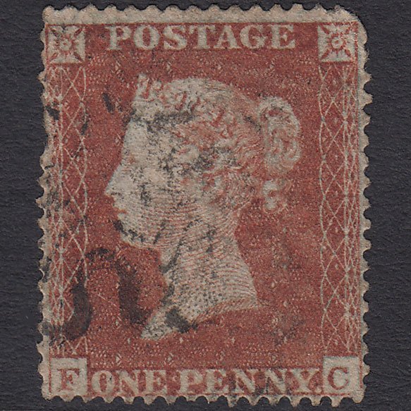 GB QV 1854 1d Plate R6 SG17-C1(1) FC PU Very Late Maltese Cross