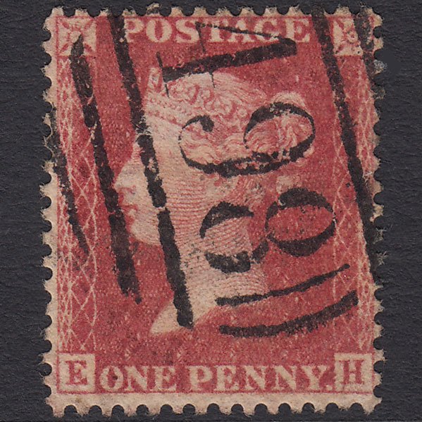GB QV 1857 1d (Plate 43) SG40-C10(1) Constant Variety EH GU Manchester 498
