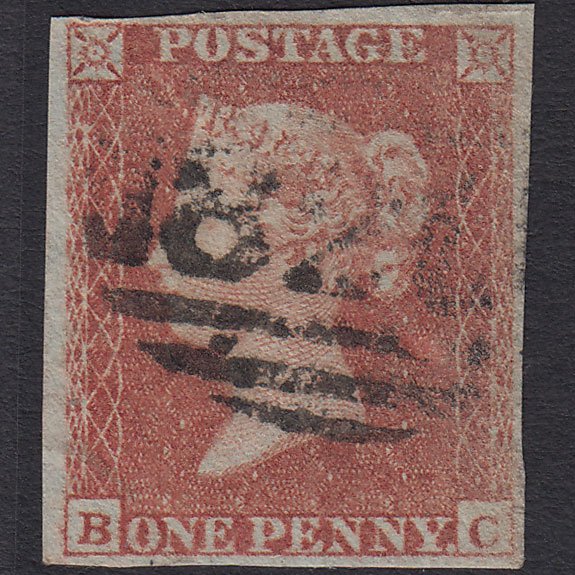 GB QV 1841 1d Red-brown (Plate 162) SG8-B2(1) BC GU 4 Margins