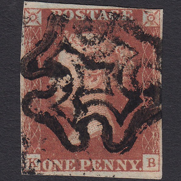 GB QV 1841 1d Red-brown Penny Black (Plate 8) SG7-A2 KB FU nr 4M MX