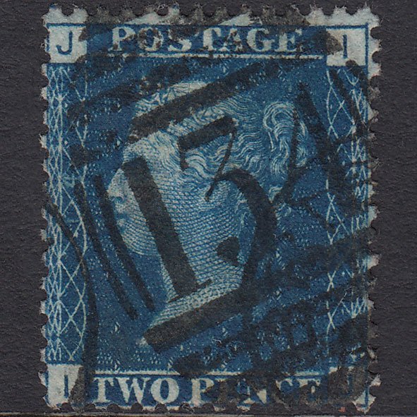GB QV 1869 2d Blue (Plate 14) SG46-G3 IJ GU Bristol 134