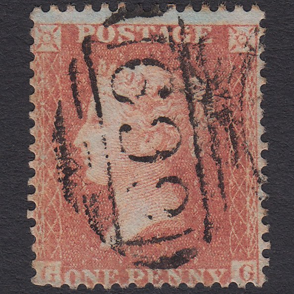GB QV 1857 1d Pale Red (Plate 40) SGC8(9) GG FU Sheerness 699