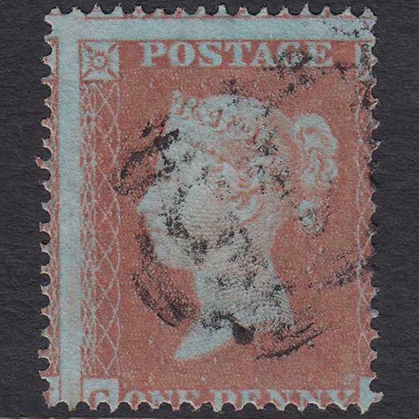 GB QV 1854 1d Red-brown SG17-C1(1) FU Large Misperf