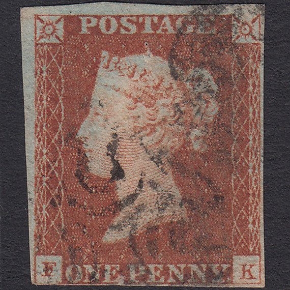 GB QV 1841 1d Red-brown (Plate 26) SG8-B1(1) EK GU nr 4 Margins MX