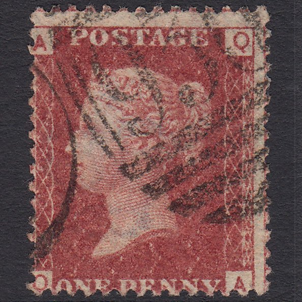 GB QV 1864 1d Lake-red (Plate 150) SG44-G1(2) OA FU York 930 Misperf