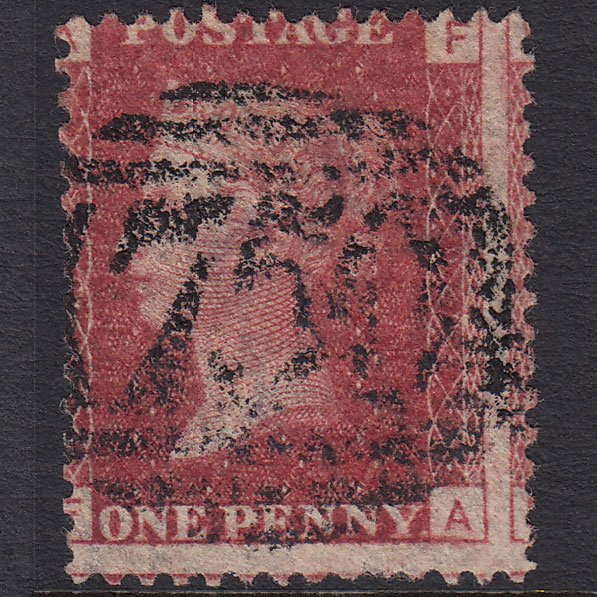 GB QV 1864 1d (Plate 97) SG44-G1(2) FA FU Stourbridge 750 Large Misperf