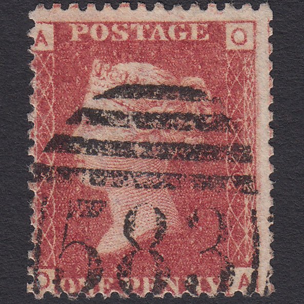 GB QV 1864 1d Lake-red (Plate 110) SG44-G1(2) OA FU Nottingham 583