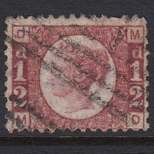 GB QV 1870 1/2d Rose-red (Plate 14) SG48-G4 MD GU Scotland