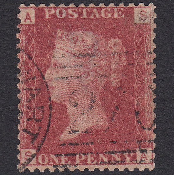 GB QV 1864 1d (Plate 134) SG44-G1(2) SA GU Newton Stewart 270 Well Centred