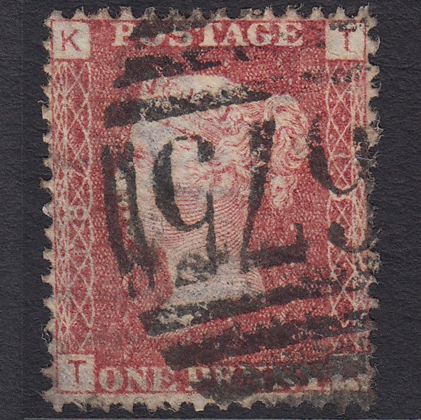GB QV 1864 1d Lake-red (Plate 187) SG44-G1(2) TK GU ST Albans 675