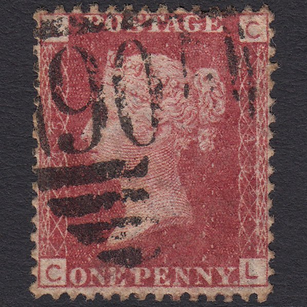 GB QV 1864 1d Lake-red (Plate 145) SG44-G1(2) CL GU Wolverhampton 905