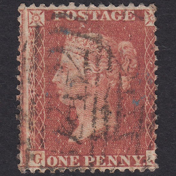 GB QV 1856 1d Red-Brown Plate 36 SG29-C8(1) GJ GU