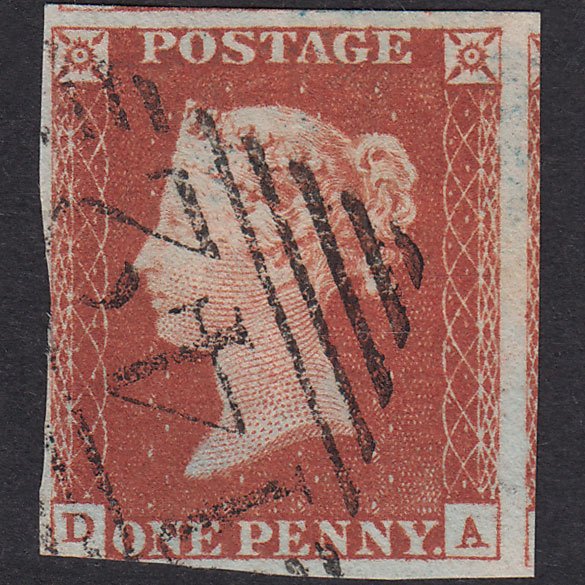GB QV 1841 1d Deep Red-Brown Plate 65 SG10-B1(4) DA GU Clonmel 142