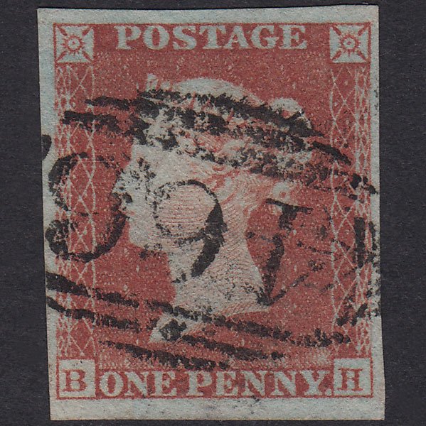 GB QV 1841 1d Plate 150 SG8-B2(1) BH GU 4 Good Margins Liverpool 466