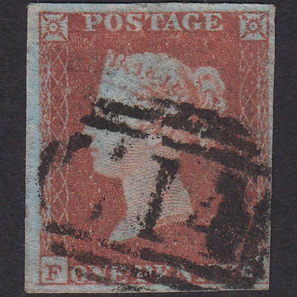 GB QV 1841 1d Red-Brown Plate 110 SG8-B1(1) FE GU Nr 4M Skipton 714