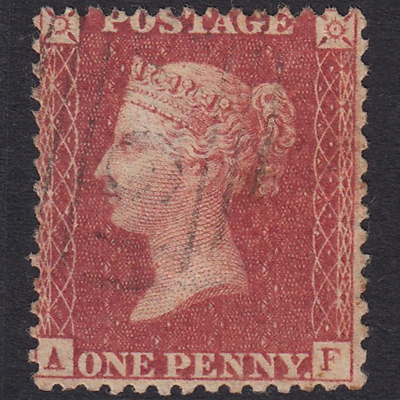 GB QV 1857 1d Plate 56 SG40-C10(1) AF FU Missing Imprimatur Light Cancel