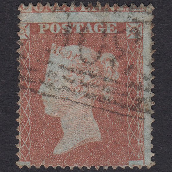 GB QV 1854 1d Red-Brown SG17-C1(1) ?? GU Scotland Large Misperf
