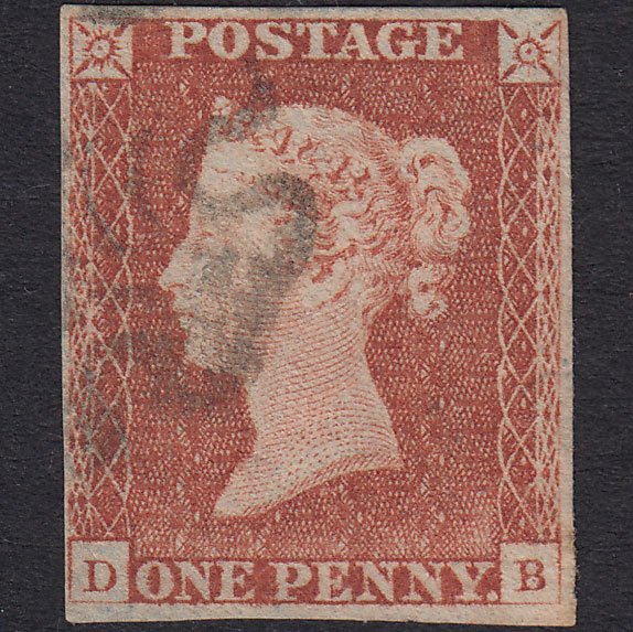 GB QV 1841 1d Pale Red-Brown Plate 27 SG9-B1(3) DB FU 4 Margins MX
