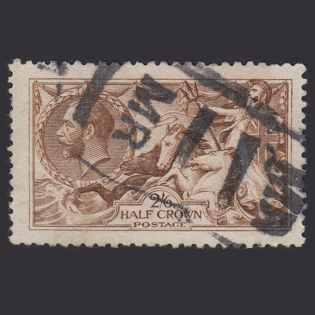 GB KG5 1915 2/6 Yellow-Brown Seahorses SG406-N64(2) FU