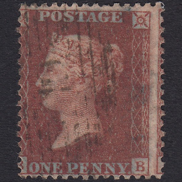 GB QV 1856 1d Purple-Brown Plate 23 SG29-C8(8) Ivory Head BB FU London
