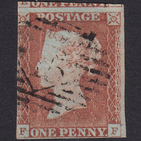 GB QV 1841 1d Red-Brown Plate 68 SG8-B1(1) FF GU 3M London IS Cancel