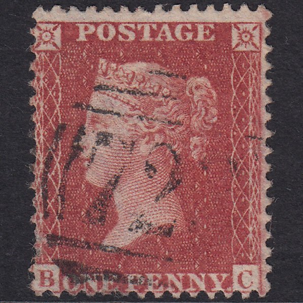 GB QV 1863 1d Rose-Red Plate 50 SG42-C12(1) BC GU