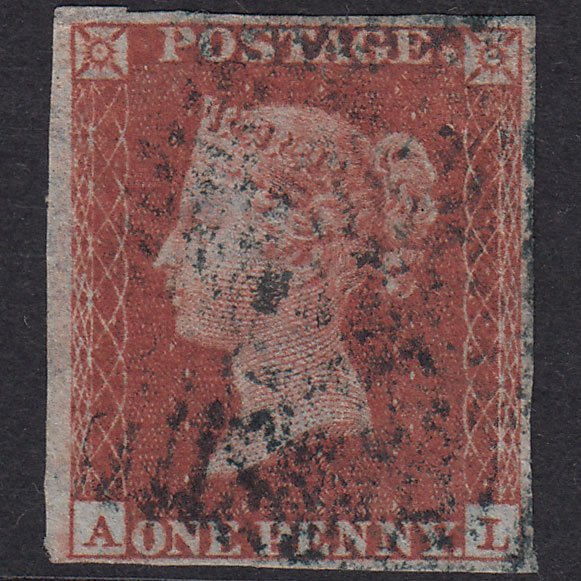 GB QV 1841 1d Red-Brown Plate 150 SG8-B2(1) AL GU Missing Imprimatur 4M