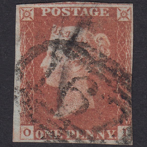 GB QV 1841 1d Red-Brown Plate 84 SG8-B1(1) OI GU Nr 4M Carmarthen 167