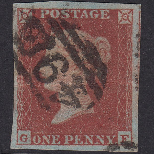 GB QV 1841 1d Red-Brown Plate 161 SG8-B2(1) GF GU 4M Manchester 498