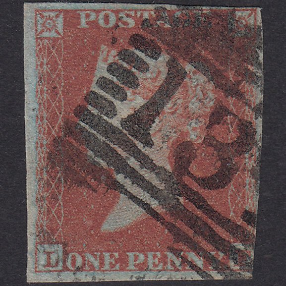 GB QV 1841 1d Red-Brown Plate 138 SG8-B2(1) LF GU 3 Margins Edinburgh 131