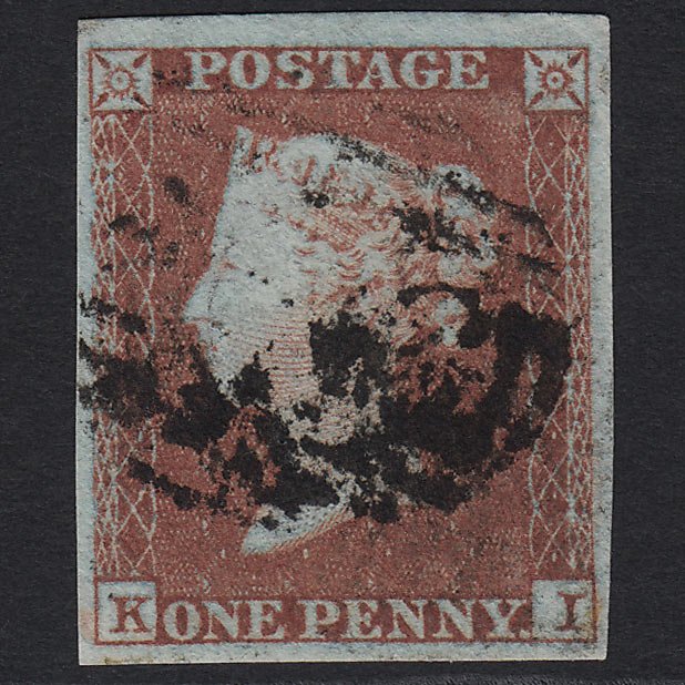 GB QV 1841 1d Red-brown (Plate 149) SG8-B2(1) KI FU 4 Margins