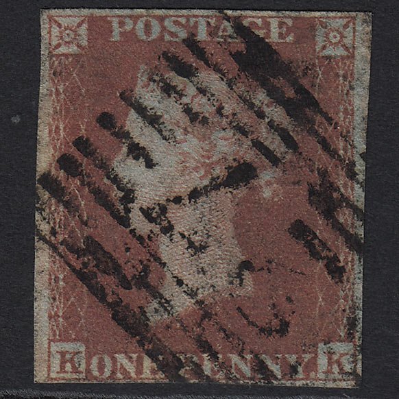 GB QV 1841 1d Red-brown (Plate 167) SG8-B2(1) KK GU Ayr 27 4 Margins