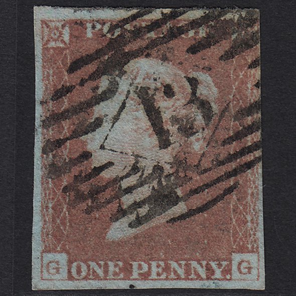 GB QV 1841 1d Red-brown (Plate 68) SG8-B1(1) GG GU London IS 13 4 Margins