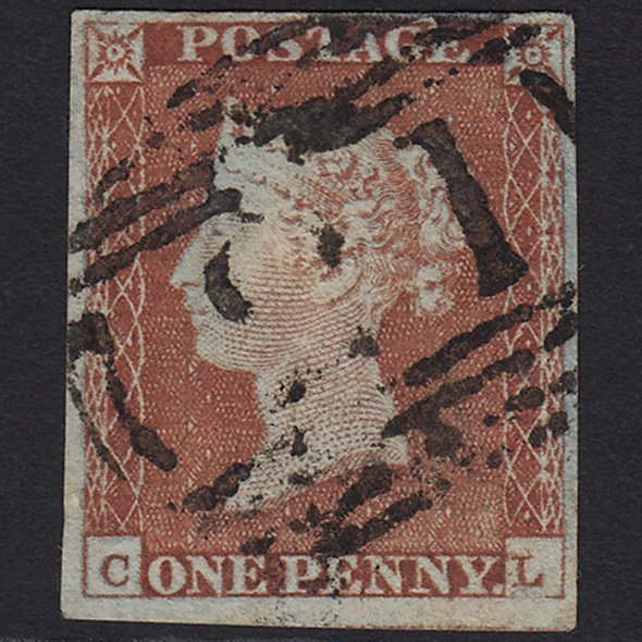 GB QV 1841 1d Red-brown (Plate 54) SG8-B1(1) CL GU Andover 21 4M Imperf