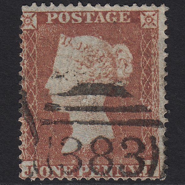 GB QV 1854 1d Red-brown (Plate 197) SG17-C1(1) JF GU Hull 383 Spoon
